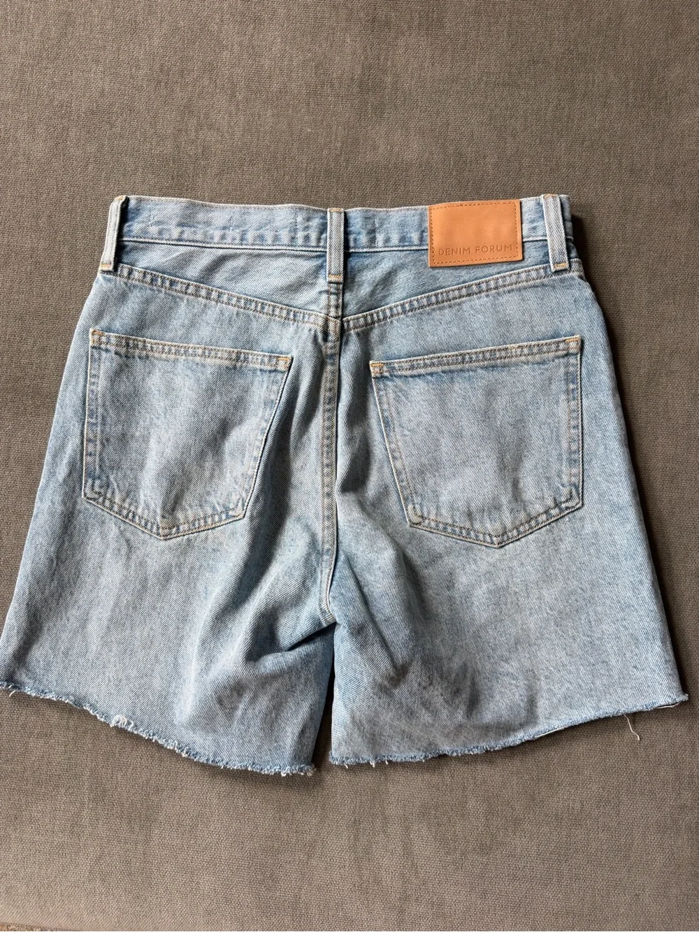 Denim Forum The Yoko Hi-Rise Mid-Thigh Denim Short 26